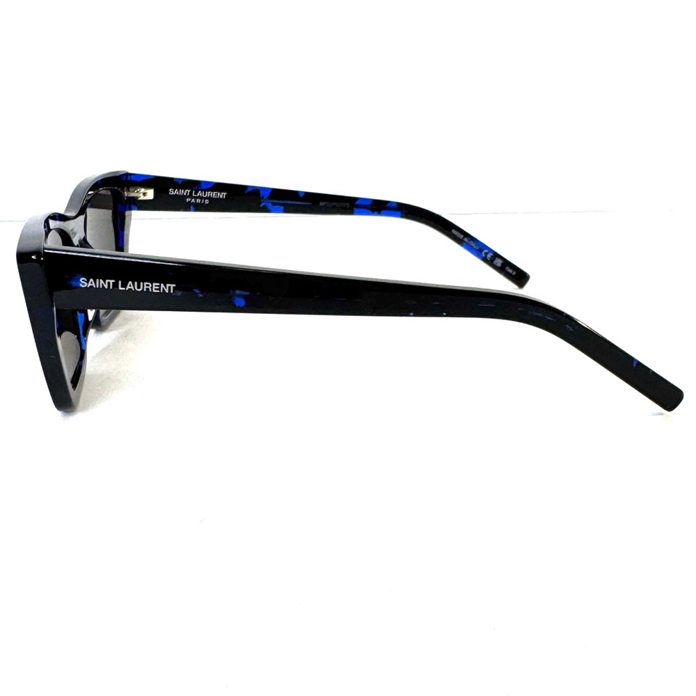 SAINT LAURENT Mica Cat Eye Sunglasses SL 276 009 Black Blue Havana NEW With Case - Picture 7 of 14